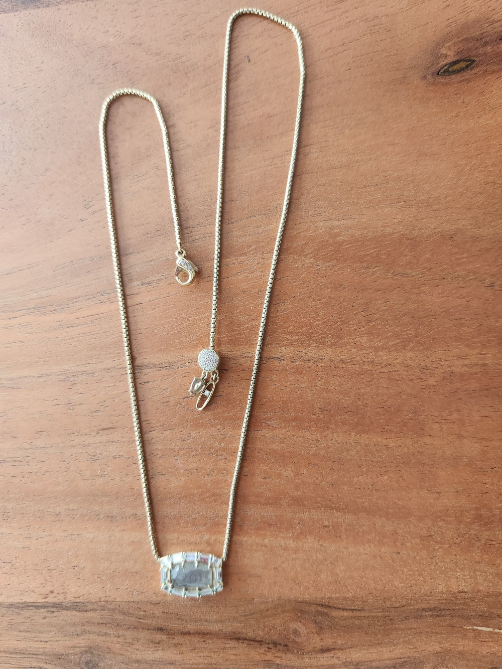 Gold Crystal Pendant Necklace - Women Jewelry